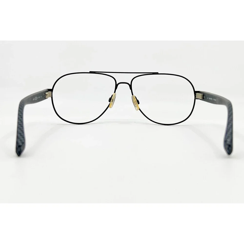 Nautica Eyeglasses Mens Black Carbon Fiber Aviator N5106S 005 60-15-140